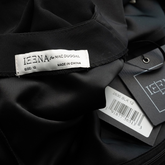 Ieena for Mac Duggal -  leena Rhinestone Cutout Sheath Gown - Picture 5 of 10